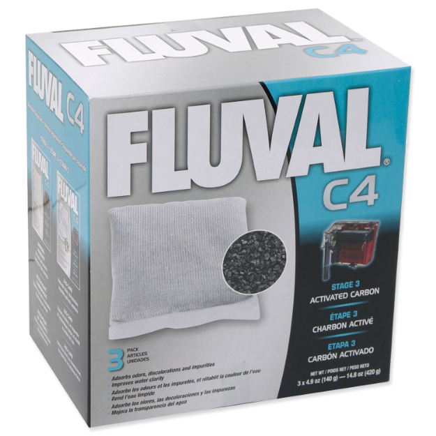 Obrázek Náplň sáčky aktivní uhlí FLUVAL C4 3ks
