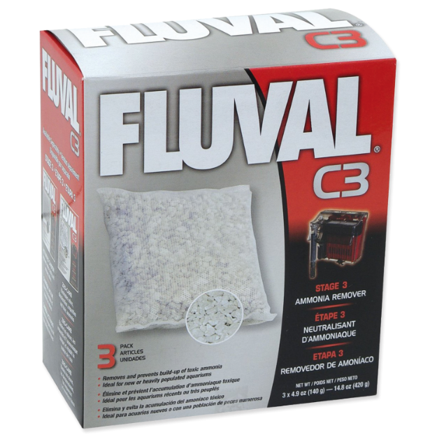 Obrázek Náplň sáčky pro odstranění amoniaku FLUVAL C3 3ks