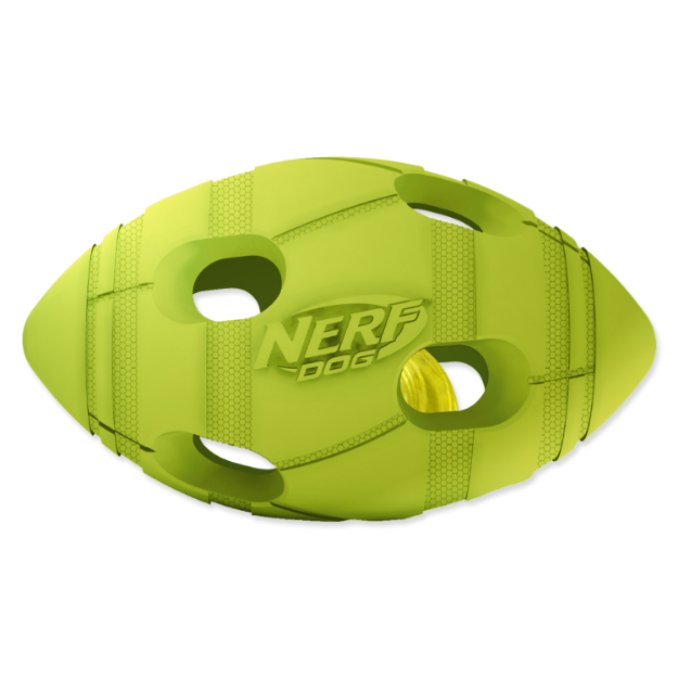 Obrázek Hračka NERF gumový rugby míč LED 10 cm 